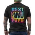 Best Papaw Ever Vintage Tie Dye Funny Fathers Day Mens Back Print T-shirt