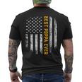 Best Poppa Ever American Flag Fathers Day Gifts Mens Back Print T-shirt