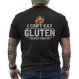 I Cant Eat Gluten It Makes My Tummy Hurt Gluten Intolerance Men's Back Print T-shirt