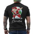 Christie Name Gift Santa Christie Mens Back Print T-shirt