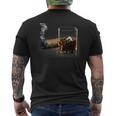 Cigar And Bourbon Great For Cigar Lounge Lovers Men's Back Print T-shirt
