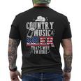 Country Music And Beer Thats Why Im Here Men's Back Print T-shirt