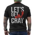 Lets Get Cray Crawfish Seafood Boil Lobster Crayfish Mudbug Men's Back Print T-shirt