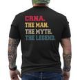 Crna Mans The Myth Legend Gifts For Him Mens Back Print T-shirt