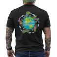 Cute Earth Day Everyday Environmental Protection Men's Back Print T-shirt