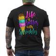 Cute Sweet Ice Cream Lover Sprinkle Life Love Men's Back Print T-shirt