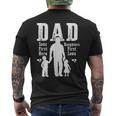 Dad A Sons First Hero A Daughters First Love Daddy Papa Pops Mens Back Print T-shirt