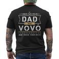 Mens Dad & Vovo Portuguese Grandpa I Rock Them Both Men's T-shirt Back Print
