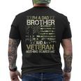 Im A Dad Brother And A Veteran Nothing Scares Me Father Day Men's T-shirt Back Print