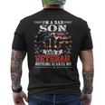 Im A Dad Son Veteran Memorial Day Patrioitc Mens Men's T-shirt Back Print