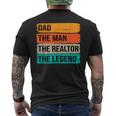Dad The Man The Realtor The Legend Mens Back Print T-shirt