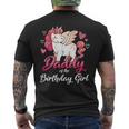 Daddy Of The Birthday Girl Father Gifts Unicorn Birthday Mens Back Print T-shirt