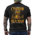 Disc Golf I Know I Throw Like An Old Man Try To Keep Up Men's Back Print T-shirt