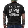 Dont Touch My Tools Or My Daughter Funny Mechanic Mens Back Print T-shirt