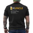 Druncle Like An Uncle Definition Drunker BeerGift Gift For Mens Mens Back Print T-shirt
