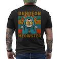 Dungeon Meowster Nerdy Halloween Cat Dad Men's Back Print T-shirt