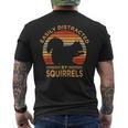 Easily Distracted By Squirrels Vintage Squirrel Men's T-shirt Back Print