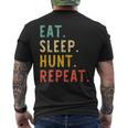 Eat Sleep Hunt Repeat Hunting Hunter Retro Vintage Men's Back Print T-shirt