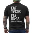 Eat Tacos Pet Dogs Tacos And Wigglebutts Retro Men's Back Print T-shirt