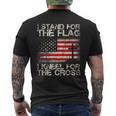 Epic I Stand For The Flag I Kneel For The Cross Military Mens Back Print T-shirt