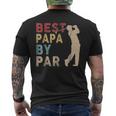Mens Fathers Day Best Papa By Par Golf Shirt Men's Back Print T-shirt