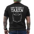 Fathers Day Gift This Beard Is Taken Beard Gifts For Men Mens Back Print T-shirt