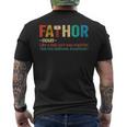 Fathor Like Dad Fathers Day Just Mightier Idea For Mens Men's T-shirt Back Print