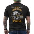 Firefighter Fireman Dad Papa Fathers Day Idea Men's T-shirt Back Print