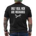 Funny MechanicFor Machinist Grease Shop Motorcycle Mens Back Print T-shirt
