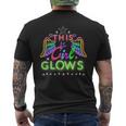 This Girl Glows Lights Glow Party Lover Men's Back Print T-shirt
