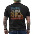 Grandad The Man The Myth The Legend The Bad Influence Gift For Mens Mens Back Print T-shirt