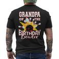 Grandpa Of The Birthday Bowler Kid Bowling Party Men's Back Print T-shirt