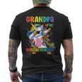 Grandpa Of The Birthday Princess Dabbing Unicorn Girl Men's Back Print T-shirt