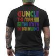 Guncle The Man Myth Bad Influence Gay Uncle Godfather Gift For Mens Mens Back Print T-shirt