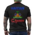 Haitian Queen Dripping Women Perfect Haiti Crown Flag Men's Back Print T-shirt