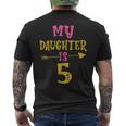 Hearts 5Th Bday For Daughter From Mom Dad Mens Back Print T-shirt