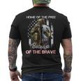 Home Of The Free Because Of The Brave Veterans Mens Back Print T-shirt
