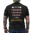 I Fix Helicopters Funny Mechanic Mens Back Print T-shirt