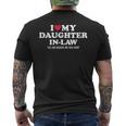 I Love Daughterinlaw For Fatherinlaw Mens Back Print T-shirt