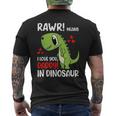 I Love You Daddy Dinosaur Dad Fathers Day Kids Son Daughter Mens Back Print T-shirt