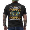 Im A Gamer Poppa Like A Normal Poppa Only Much Cooler Mens Back Print T-shirt
