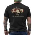 Its A Lang Thing You Wouldnt Understand Personalized Name With Name Printed Lang Men's T-shirt Back Print