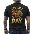 Its Leg Day Exercise Workout Thanksgiving Turkey V2 Men's Back Print T-shirt