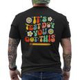 Its Test Day You Got This Retro Testing Day Wavy Men's Back Print T-shirt