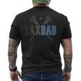 Mens Lax Dad Lacrosse Player Father Coach Sticks Vintage Graphic Men's T-shirt Back Print