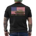 M60 A3 Tanker Tank Crew Best Job I Ever Had American Flag Mens Back Print T-shirt