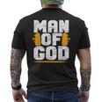 Man Of God Christian Believer Dad Daddy Father’S Day Cute Men's Back Print T-shirt