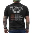 Mechanic Hourly Rate Repairing Prices Repairman Gift Mens Back Print T-shirt
