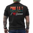 New York Queens Lover I Love Queens Queens Native Queens Mens Back Print T-shirt
