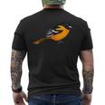 Oriole Bird Birdlover Birdwatcher Ornithologist Biologist Men's Back Print T-shirt